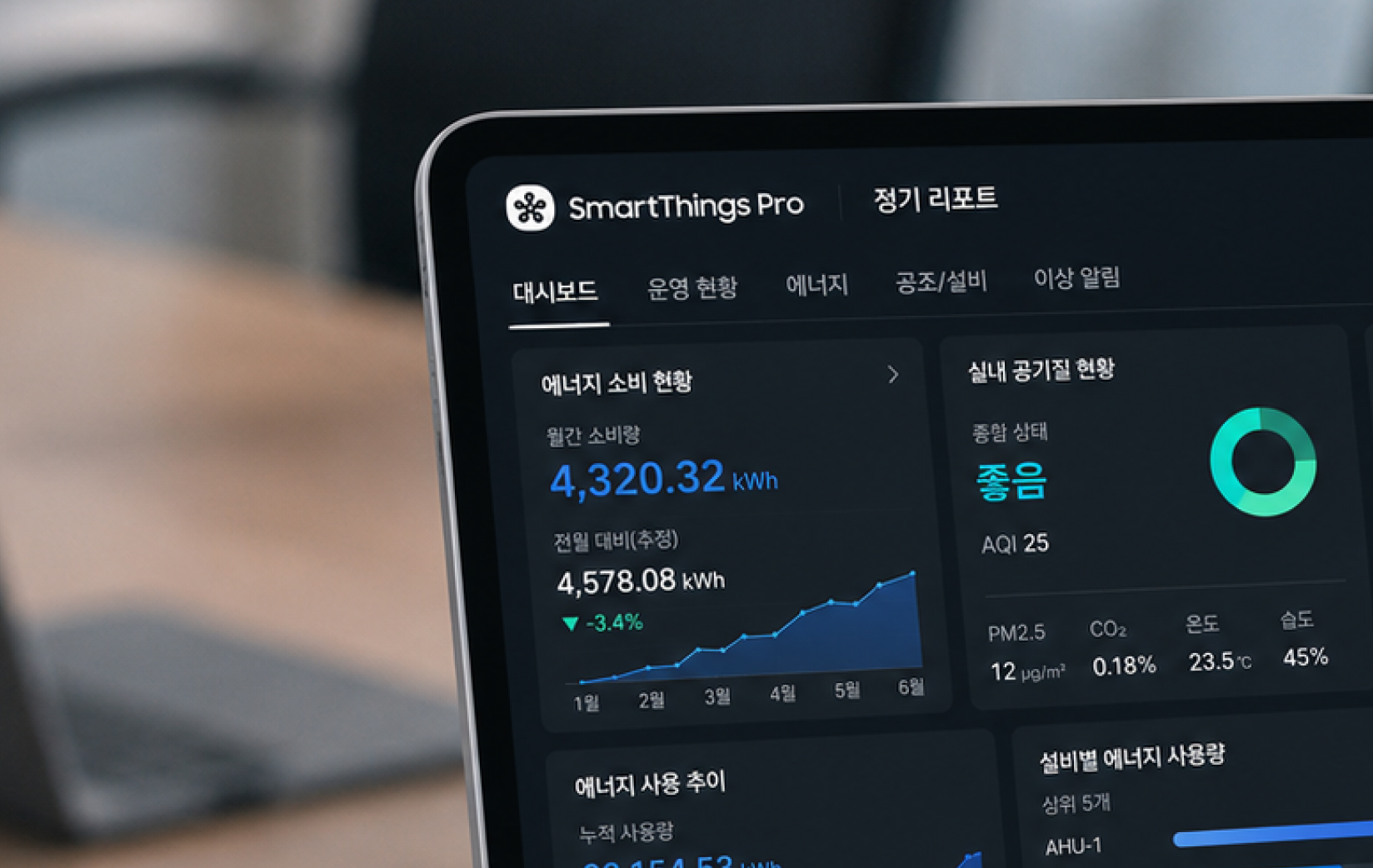 실시간 이상 알림을 제공하는 원격관제 화면